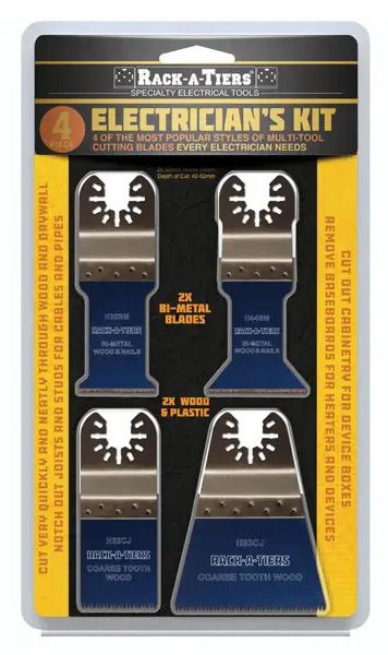 RACK H4EMK ELECTRICIAN'S KIT -4 PCS-BLADES