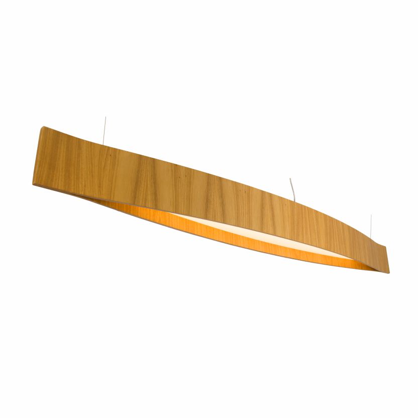 ACCD 1279LED-380-18I PALE GOLD OUTSIDE WALNUT INSIDE PENDANT