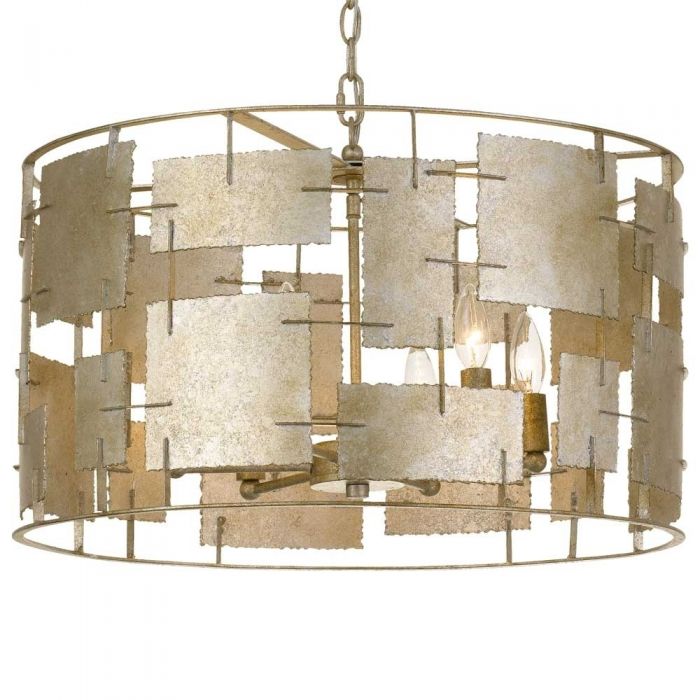 CRYS BRO4866OX CRYSTORAMA  BRONSON 6 LIGHT OXIDIZED SILVER CHANDELIER