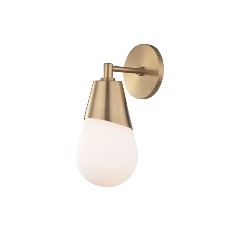 HVAL H544101AGB AGED BRASS 1 LIGHT WALL SCONCE *