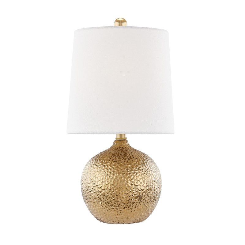 HVAL HL364201GD 1 LIGHT TABLE LAMP HEATHER GOLD 1-40W BULBS *
