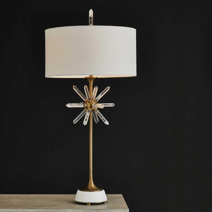 UTTE R28365 STAR QUARTZ TABLE LAMP  **SHIPS IN 2 BXS**    *