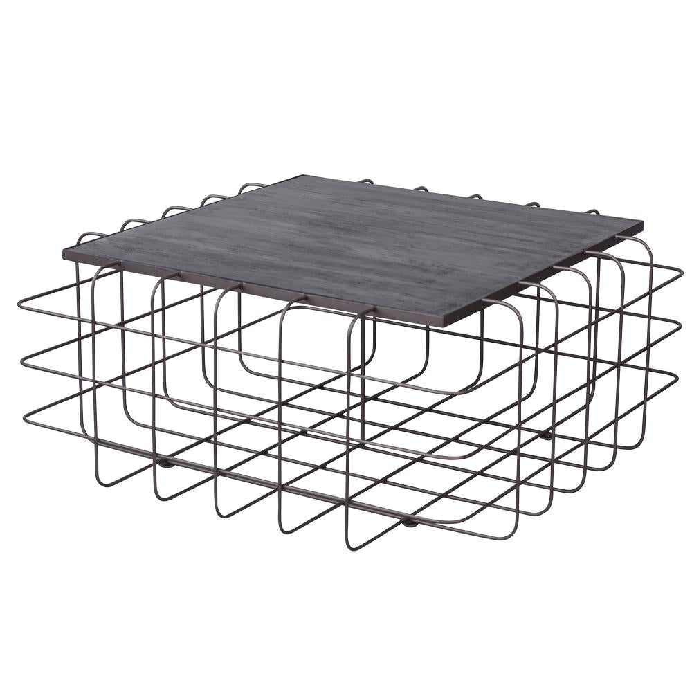 VARA 430A02RBZW RUSTIC BRONZE  ZEBRAWOOD COFFEE TABLE      *