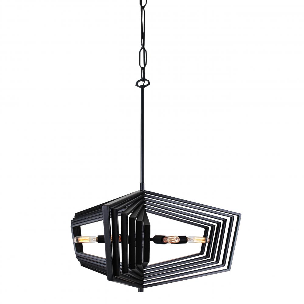 VARA 262P06BL GYMNAST 6-LT PENDANT  - BLACK      *