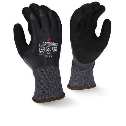 RADI RWG28M WINTER GLV GRAY FULL DIP W/BLK SANDY LAT - M