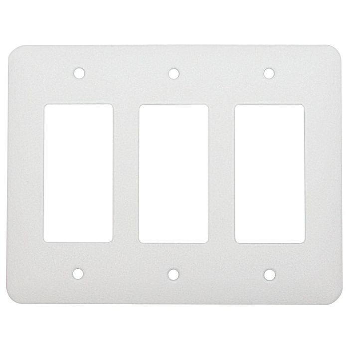 MULB 75403 3 Gang Wrinkled White Princess Shape Block 10/PK