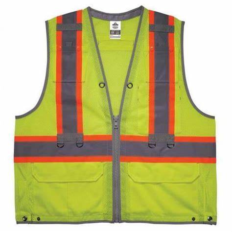 ERGODYNE 24179 8231TV-4XL/5XL GLOWEAR HI-VIS TOOL TETHERING SAFETY VEST TYPE R CLASS 2 DUAL CERTIFIED LIME