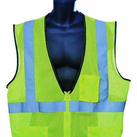 MAX 430-4XTALL CLASS 2 DELUXE MESH ZIP VEST SAFETY GREEN