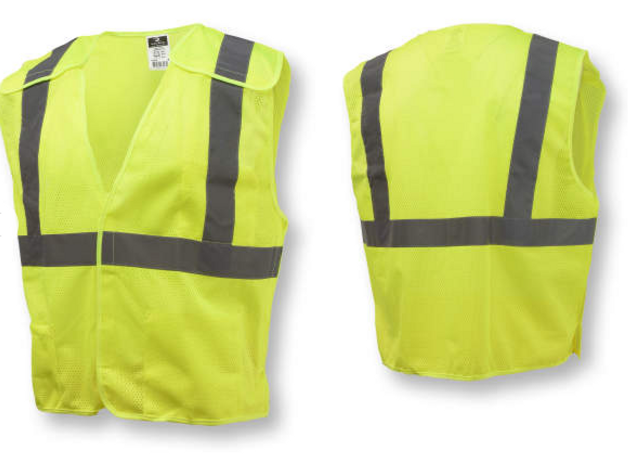 RADI SV4WGMXL MESH POLYESTER 2" SILVER REFLECTIVE TAPE 5 POINT BREAKAWAY 3 POCKETS SLIGHT SHIRT TAIL HEM FOR ADDED BACK COVERAGE