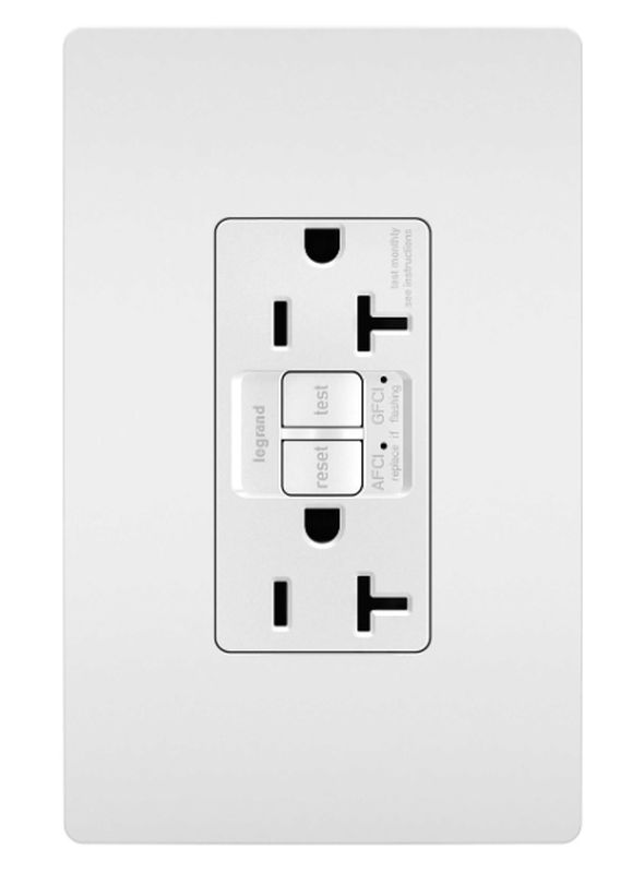 PASS AFGF153TRW 15A TR AFCI/GFCI SELF-TEST RECEPT W