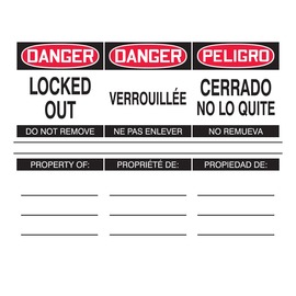 ACCUFORM KDL801 REPL PADLOCK LABELS FOR 1 3/4 50PER PACK