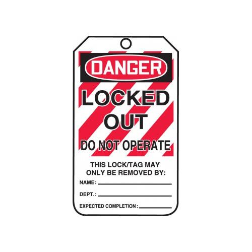 ACCUFORM MLT407LTM LOCKED OUT DO NOT ENTER TAGS 5/PK