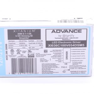 ADVA XI036C100V054DSM5M XITANIUM 36W 1.0A 54V 0-10V SSET 1% SE