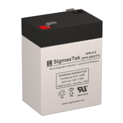 BATT SP6-4.5 6V 4.5AH SEALED LEAD/ACID BATTERY (WIRE LEADS NOT INCLUDED) (UB645) (PS-640F) BP6-5 (5AMP)