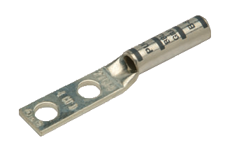 PENN BBLZ035D Copper Compression Lug - Long Barrel, Two Hole Tongue with Inspection Window 350 kcmil