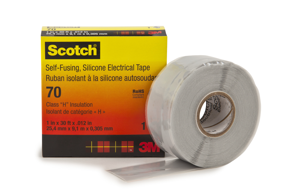 3M 70 7000006225 SILICONE RUBBER TAPE, SELF FUSING, 1 IN X 30 FT, SKY BLUE/GRAY, 1 ROLL/CARTON, 24 ROLLS/CASE MUST ORDER IN QTY 24.